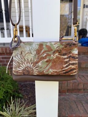 HOBO Darcy Double Real Leather Crossbody bag Purse Handbag